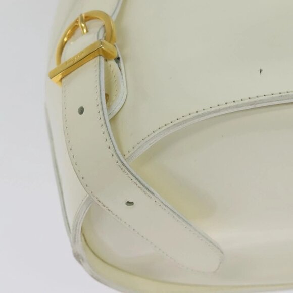 Salvatore Ferragamo Gancini Backpack Patent leather White Auth BA5435 main image 6